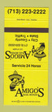 Matchbook Cover - Amigo's Bail Bonds Houston TX 30 Strike