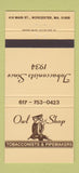 Matchbook Cover - Owl Shop Tobacco Worcester MA 30 Strike