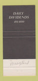 Matchbook Cover - Yorkridge Federal Savings Towson Pikesville MD 30 Strike