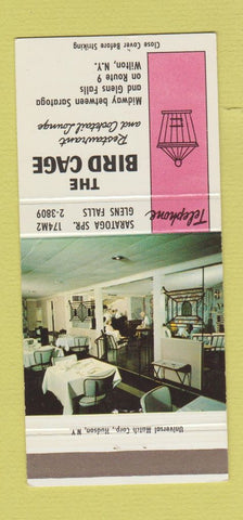 Matchbook Cover - The Bird Cage Wilton NY 30 Strike