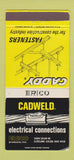 Matchbook Cover Cadwell Electrical Connectors Cleveland OH Erico WEAR 30 Strike