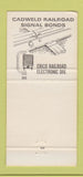 Matchbook Cover Cadwell Electrical Connectors Cleveland OH Erico WEAR 30 Strike