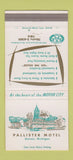Matchbook Cover - Pallister Motel Detroit MI 30 Strike