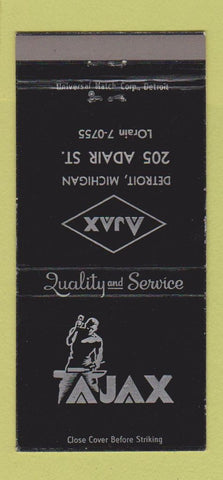 Matchbook Cover - AJAX Detroit MI tools WEAR 30 Strike