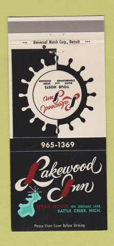 Matchbook Cover - Lakewood Inn Battle Creek MI 30 Strike