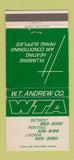 Matchbook Cover - WTA Plumbing Heating Detroit Pontiac Livonia MI 30 Strike