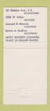 Matchbook Cover - Sheldon Cleaners Tuxedo Rentals Detroit? 30 Strike