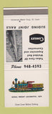 Matchbook Cover - Conley Sliding Joint Rails Memphis TN railroad 30 Strike