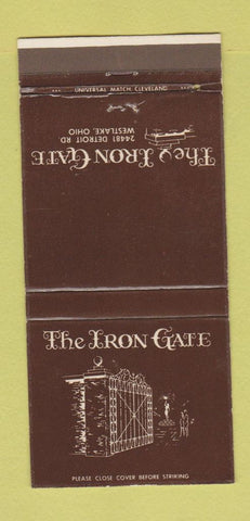 Matchbook Cover - The Iron Gate Westlake OH 30 Strike