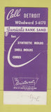 Matchbook Cover - Great Lakes Foundry Sand Detroit MI 30 Strike