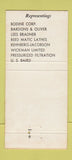 Matchbook Cover - Burleigh and Stocker Machine Tool Pleasant Ridge MI 30 Strike