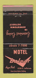 Matchbook Cover - Motel Balmar Detroit MI 30 Strike