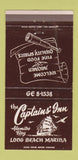 Matchbook Cover - Captains' Inn Long Beach Marina Alamitos Bay CA 30 Strike