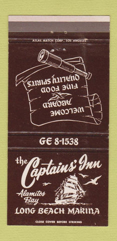 Matchbook Cover - Captains' Inn Long Beach Marina Alamitos Bay CA 30 Strike