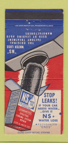Matchbook Cover - NS Water Loss Leak Stopper Sealer Fenton MI WEAR 30 Strike