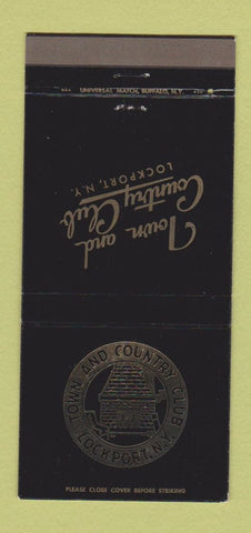 Matchbook Cover - Town and Country Club Lockport NY 30 Strike