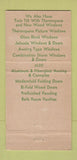 Matchbook Cover - Twin Tilt Hil Mar Builder Supply Windows Chicago IL 30 Strike
