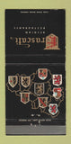 Matchbook Cover Frascati Belgian Restaurant Beverly Hills Hollywood CA 30 Strike