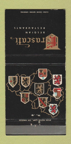 Matchbook Cover Frascati Belgian Restaurant Beverly Hills Hollywood CA 30 Strike