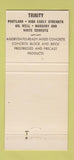 Matchbook Cover - Trinity Concrete Portland Cement Dallas TX 30 Strike