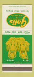 Matchbook Cover - Gails Manufacturing Fairmont WV mining equipment 30 Strike