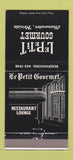 Matchbook Cover - Le Petit Gourmet Clearwater FL 30 Strike