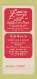 Matchbook Cover - Red Coach Coffee Shop San Jose CA 30 Strike