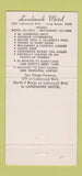 Matchbook Cover - Rochelle's Restaurant Long Beach CA 30 Strike
