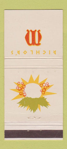 Matchbook Cover - Richlor's Mediterrania Beverly Hills CA 30 Strike