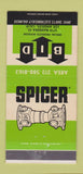 Matchbook Cover - Spicer BID Los Angeles CA Drive Shafts 30 Strike