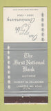 Matchbook Cover - First National Bank Guthrie OK 1964 30 Strike