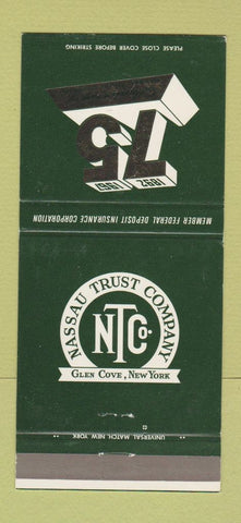 Matchbook Cover - Nassau Trust Company Glens Gove NY 1967 30 Strike