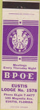 Matchbook Cover - Matchbook Cover Elks Club Eustis FL
