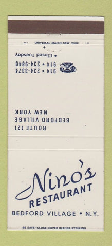 Matchbook Cover - Nino's Restaurant Bedford Village NY 30 Strike