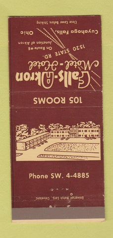 Matchbook Cover - Falls Akron Motel Cuyahoga Falls OH 30 Strike