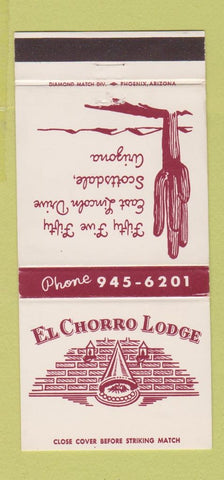 Matchbook Cover - El Chorro Lodge Scottsdale AZ 30 Strike
