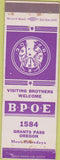 Matchbook Cover - Matchbook Cover Elks Club Grants Pass OR WEAR