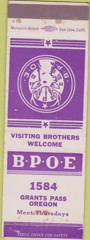 Matchbook Cover - Matchbook Cover Elks Club Grants Pass OR WEAR
