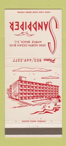 Matchbook Cover - Sandpiper Myrtle Beach SC 30 Strike