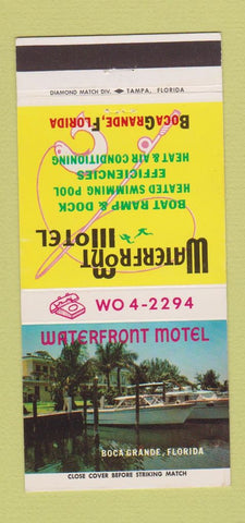 Matchbook Cover - Waterfront Motel Boca Grande FL 30 Strike