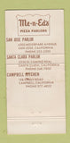 Matchbook Cover - Me n Ed's Pizza San Jose Santa Clara Campbell CA 30 Strike