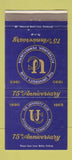 Matchbook Cover - University Club Pittsburgh PA 1965 30 Strike