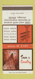 Matchbook Cover - Town and Country Chicago IL restaurant 30 Strike