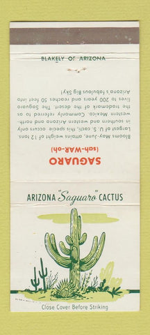 Matchbook Cover - Saguaro Cactus Tumblers Glasses 30 Strike