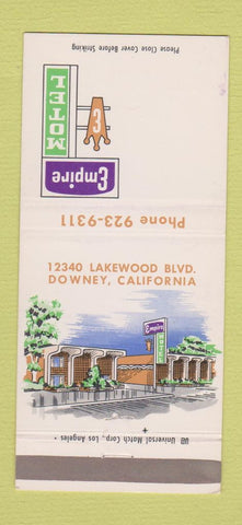 Matchbook Cover - Empire Motel Downey CA 30 Strike