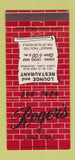 Matchbook Cover - Roger's Restaurant Santa Clara CA 30 Strike