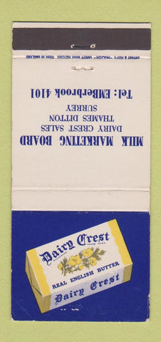 Matchbook Cover - Dairy Crest English Butter Surrey UK England 30 Strike