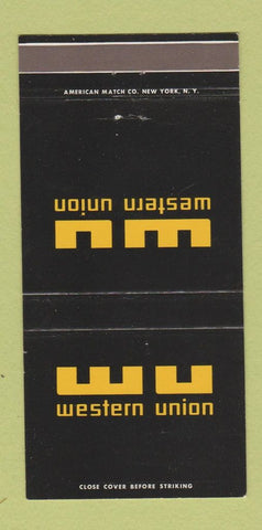 Matchbook Cover - Western Union Broadband telegram 30 Strike