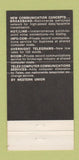 Matchbook Cover - Western Union Broadband telegram 30 Strike