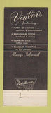 Matchbook Cover - Vinter's Food Grog San Diego CA 30 Strike